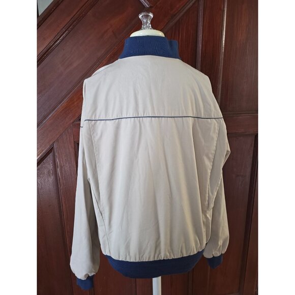 Van Heusen Reversible Bomber Jacket XL Beige & Navy - Picture 2 of 7